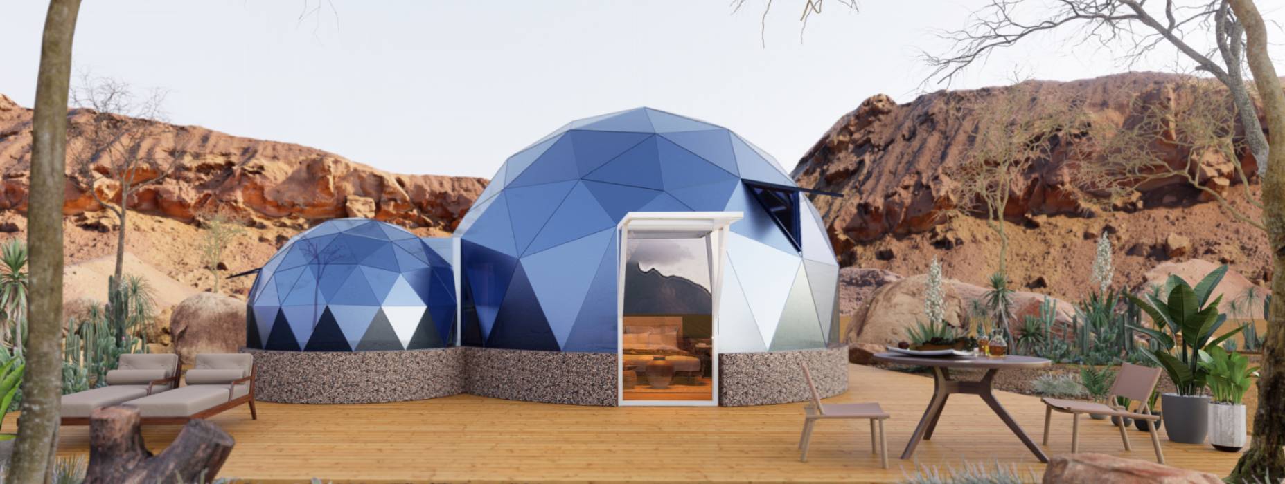 离石区球形智能光伏玻璃星空房